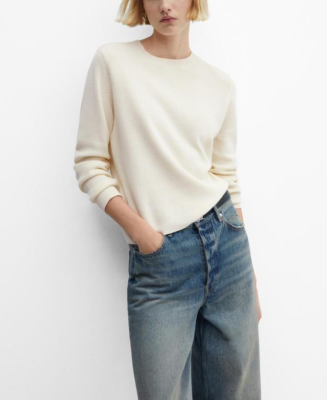 Mango Womens Round Neck Knit Sweater Product Image