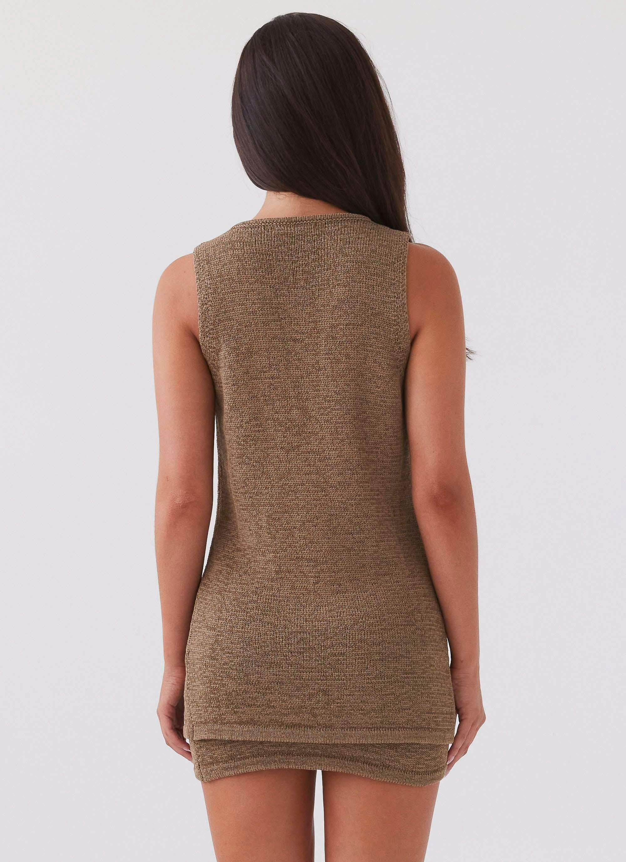 Capri Glow Knit Top - Khaki Product Image