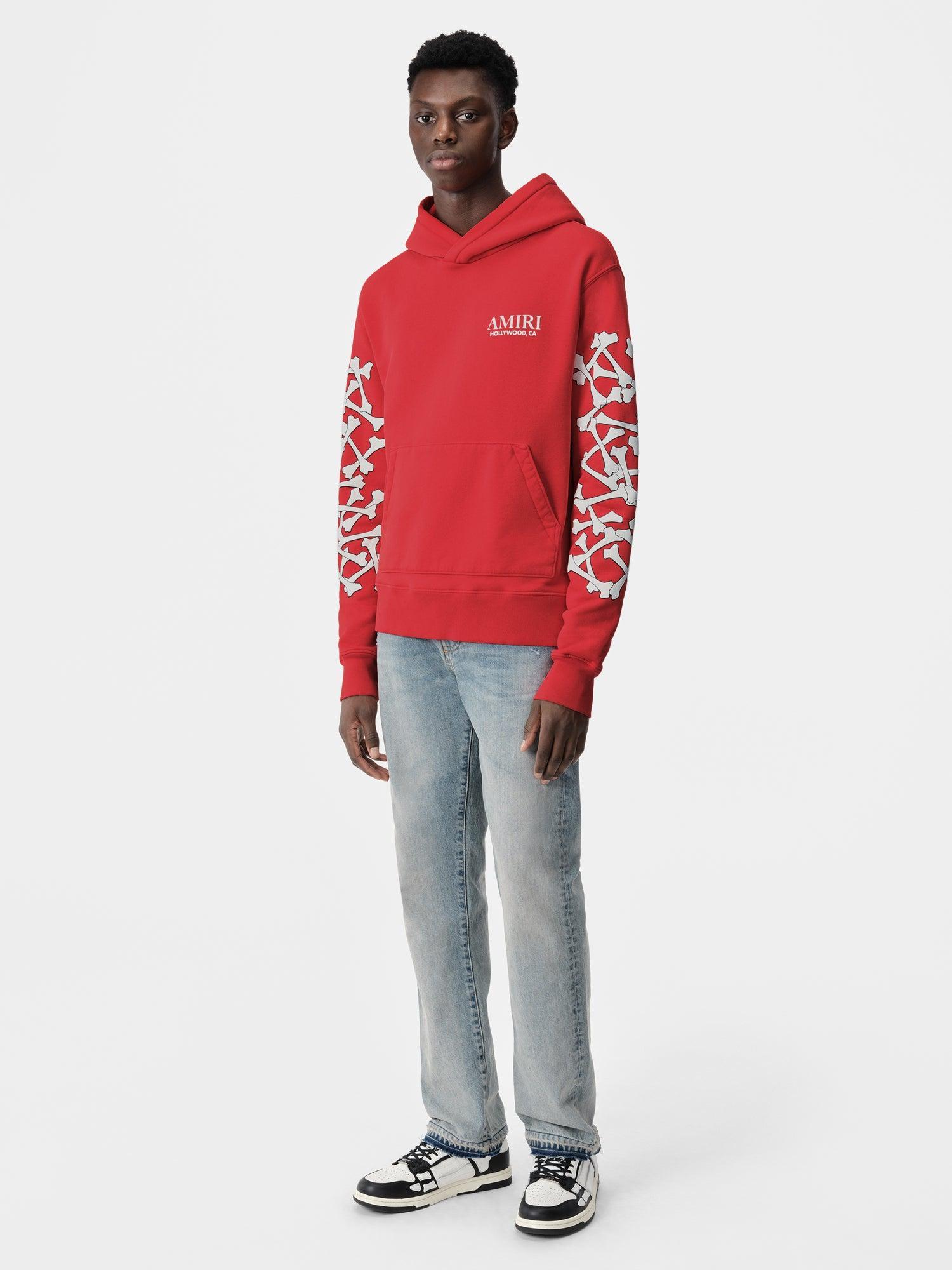 BONES STACKED HOODIE - Red Male Product Image