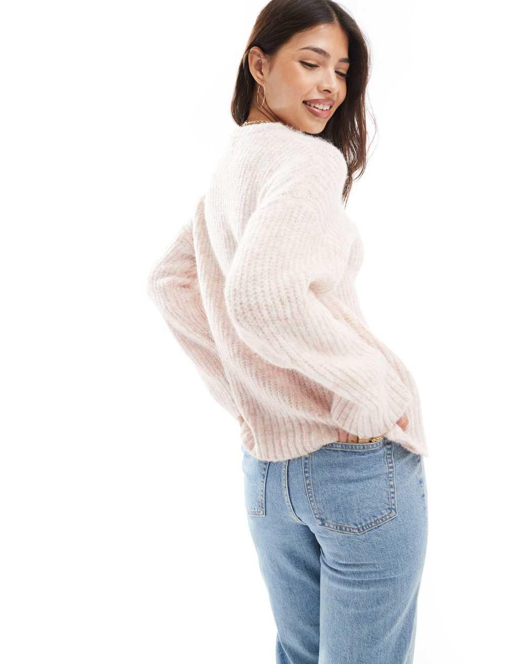 Cotton On relaxed fit sweater in pink Product Image