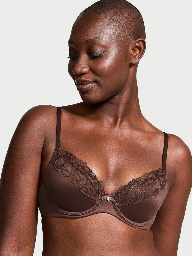 Lightly Lined Lace-Trim Demi Bra Product Image