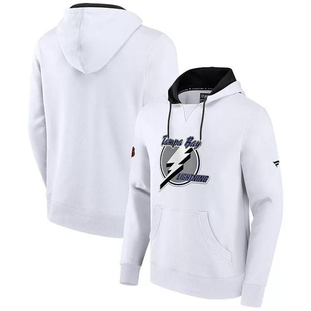 Mens Fanatics Branded White Tampa Bay Lightning Special Edition 2.0 Team Logo Pullover Hoodie Product Image