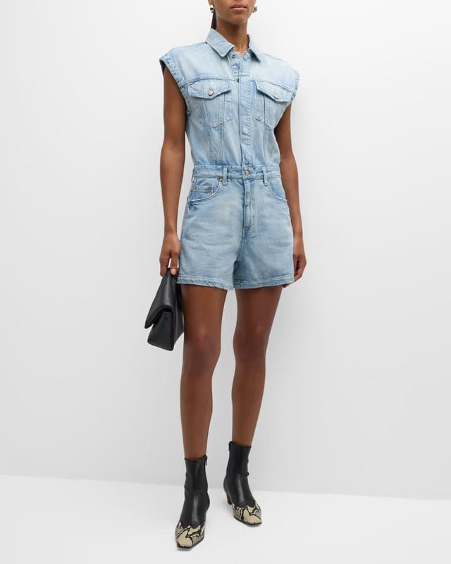 Lennox Denim Romper Product Image