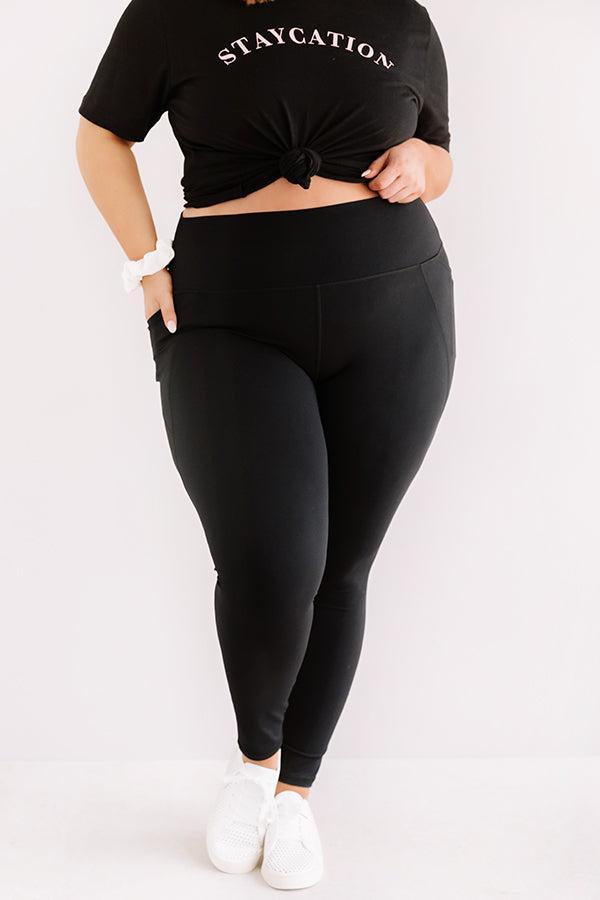 Power Hour High Waist Active Leggings in Black Curves Product Image