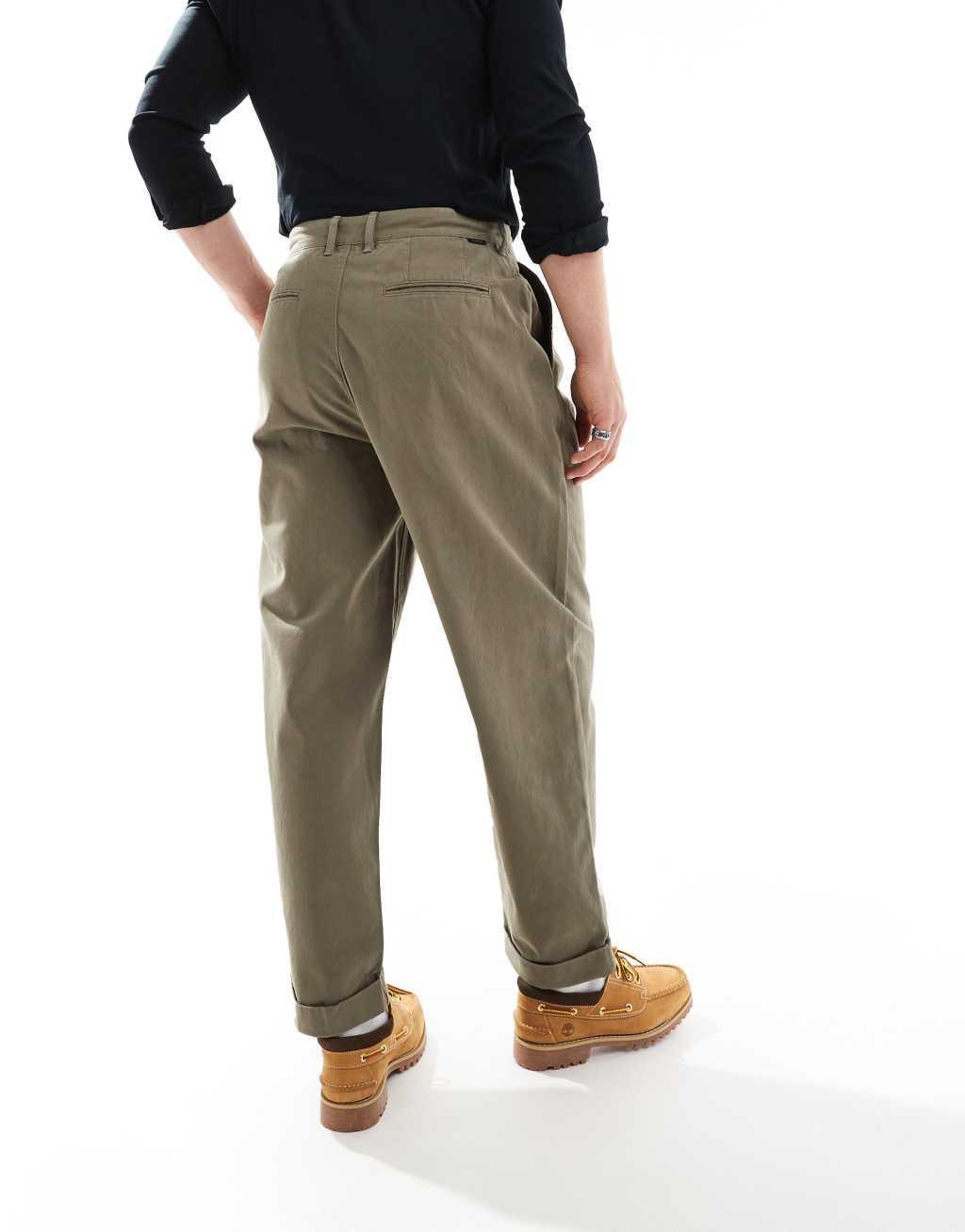 Scalpers icon louvre pants in brown Product Image