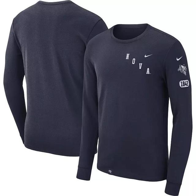 Mens Nike Navy Villanova Wildcats Repeat Logo 2-Hit Long Sleeve T-Shirt Product Image