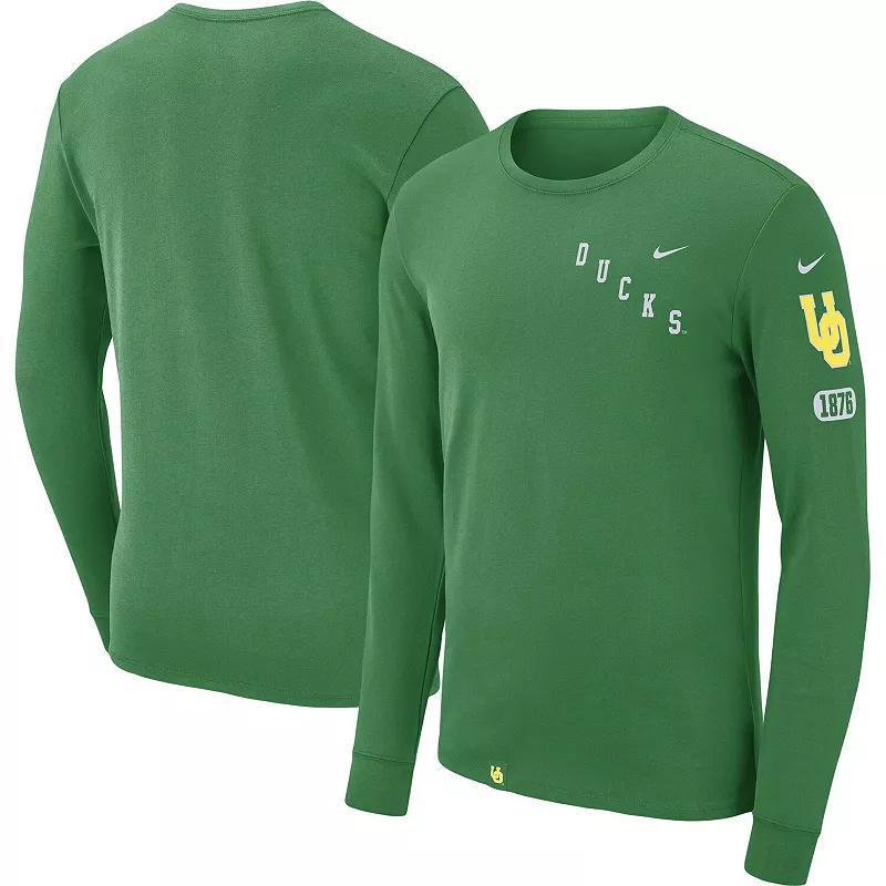 Mens Nike Oregon Ducks Repeat Logo 2-Hit Long Sleeve T-Shirt Product Image