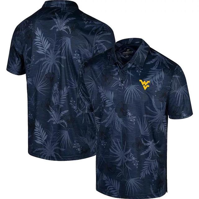 Mens Colosseum West Virginia Mountaineers Palms Team Polo Blue Product Image