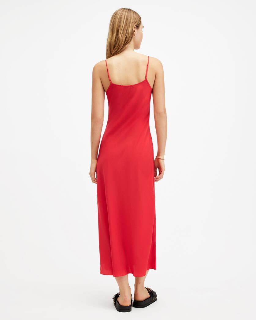 Bryony V-Neck Midi Slip Dress Product Image