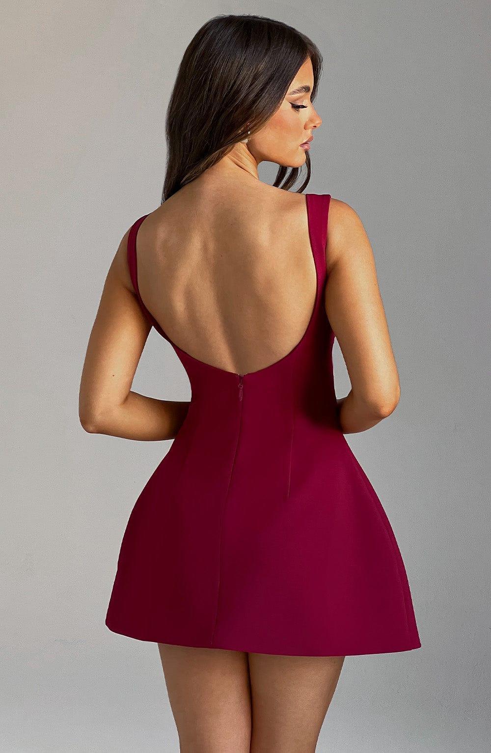 Alana Mini Dress - Wine Product Image