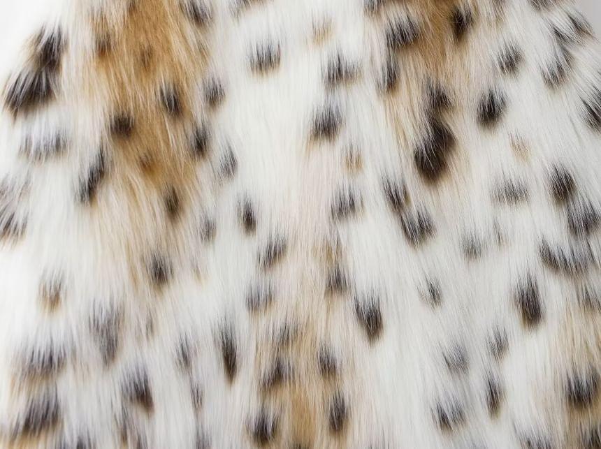 Animal Print Fluffy Vest Product Image