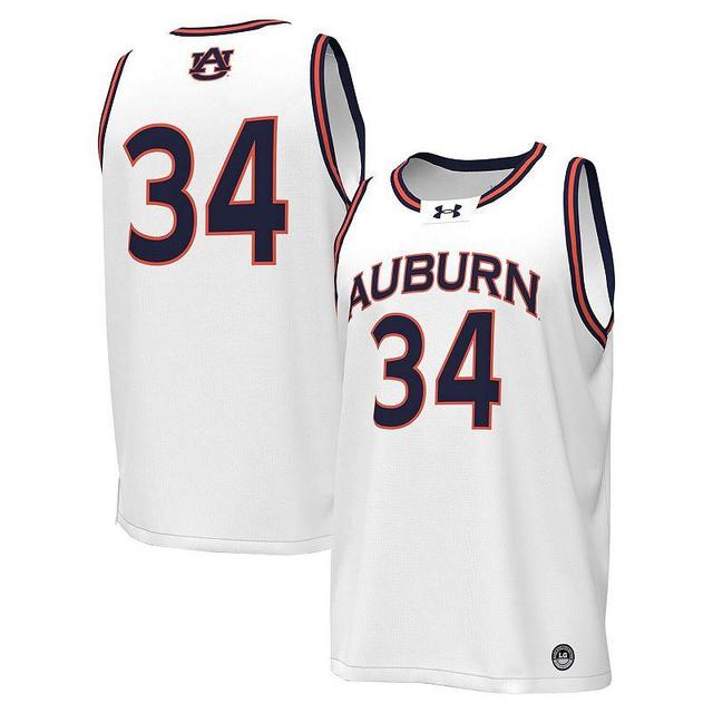 Mens Under Armour #34 Auburn Tigers Replica Basketball Jersey Product Image