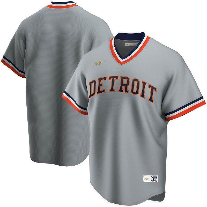 Mens Gray Detroit Tigers Road Cooperstown Collection Team Jersey - Gray Product Image