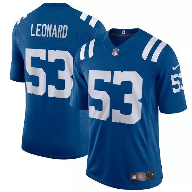 Mens Nike Shaquille Leonard Royal Indianapolis Colts Vapor Limited Jersey Product Image