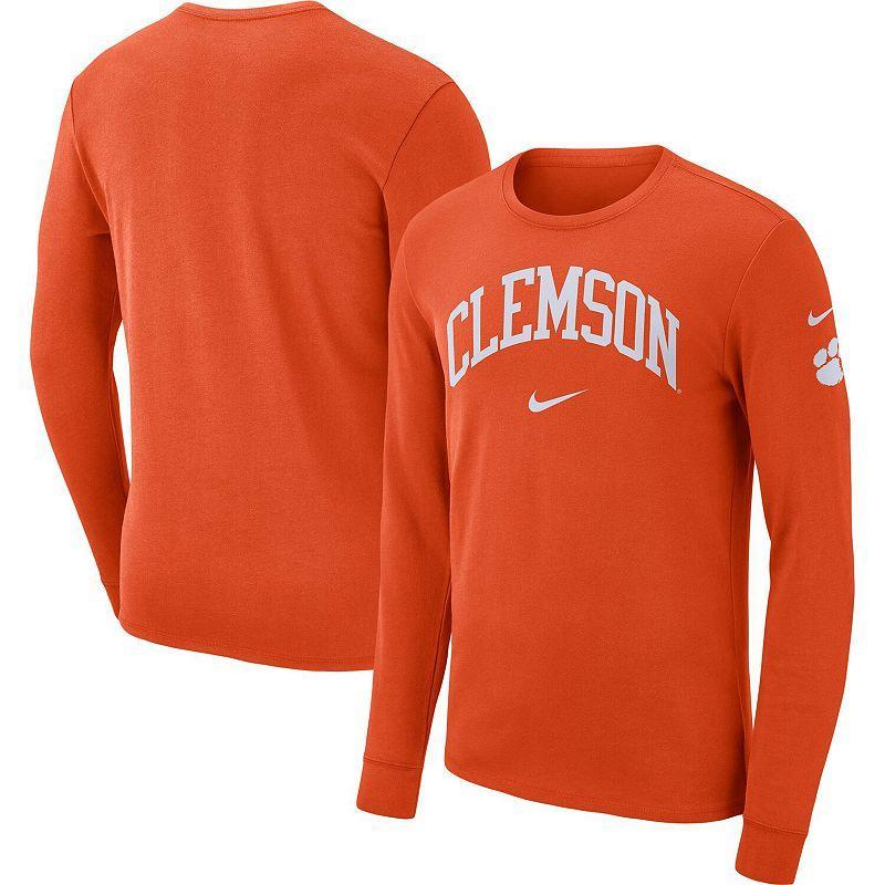 Mens Nike Clemson Tigers Arch 2-Hit Long Sleeve T-Shirt Product Image