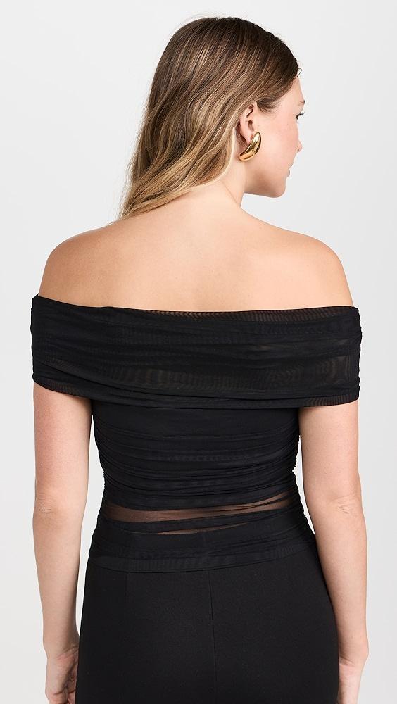 alice + olivia Isadola Off Shoulder Ruched Top | Shopbop Product Image