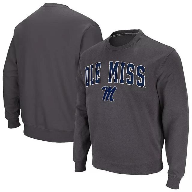 Mens Colosseum Charcoal Ole Miss Rebels Arch & Logo Pullover Sweatshirt Product Image