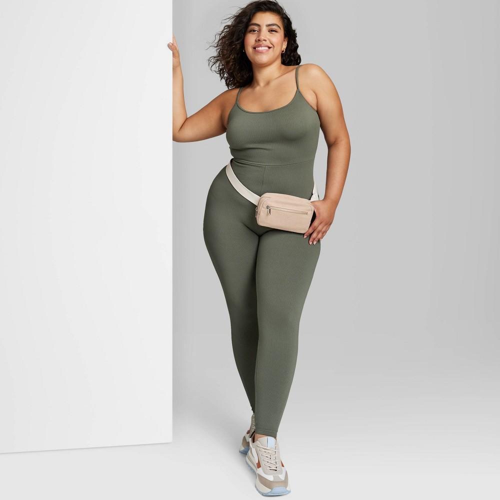 Womens Seamless Fabric Bodysuit - Wild Fable Olive XXL Product Image