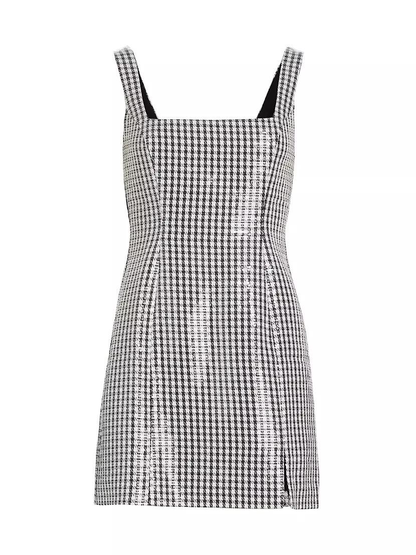 Houndstooth Sequin Minidress Product Image