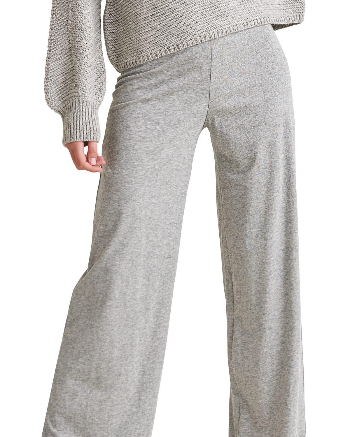 Christine Wide-Leg Organic Cotton Lounge Pants Product Image