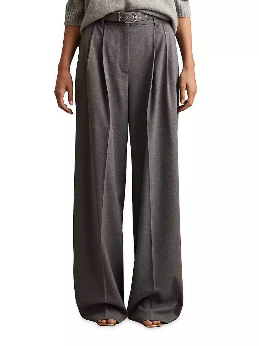 Freja Belted Wide-Leg Pants Product Image