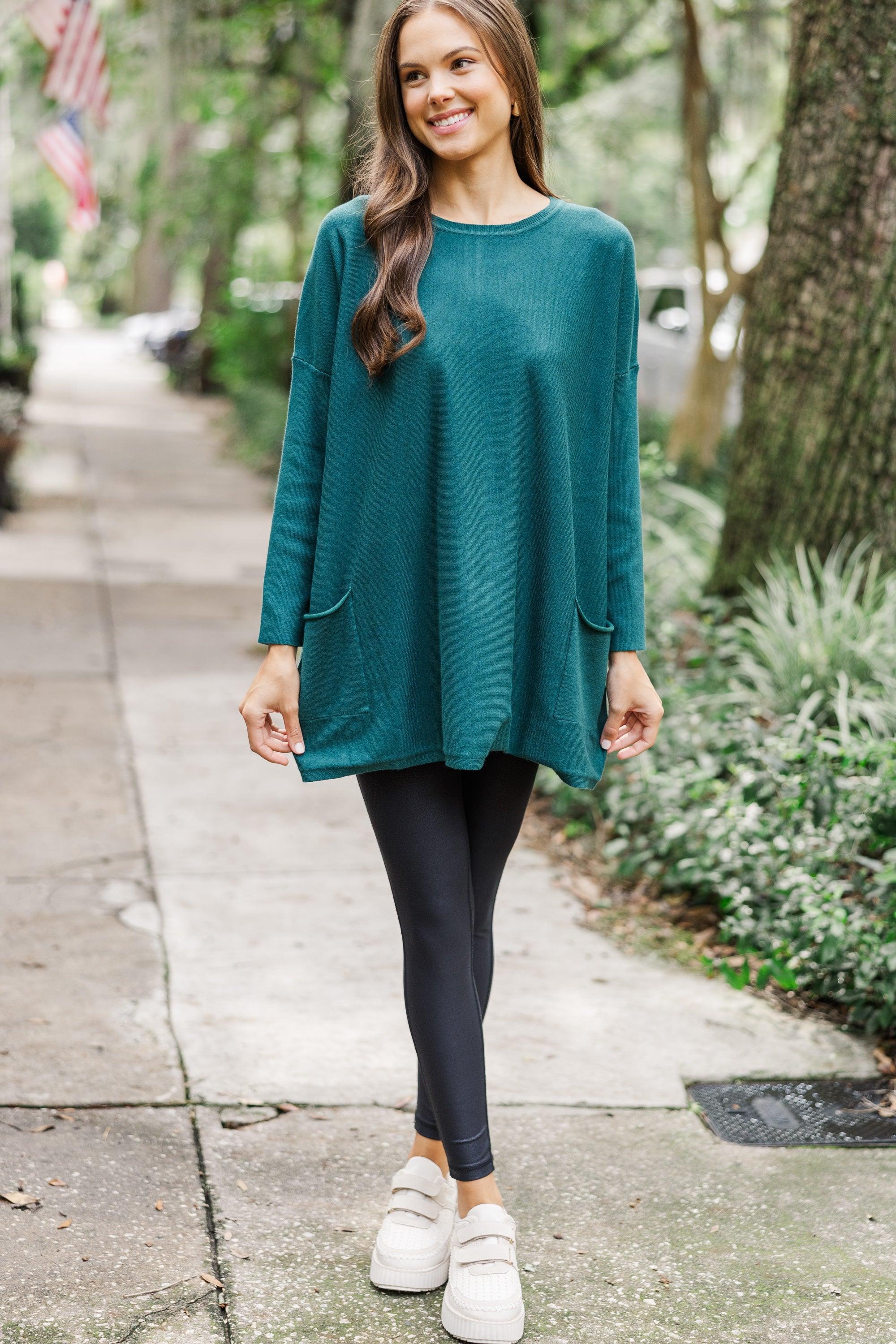 Loving My Life Emerald Green Pocket Tunic Female Product Image