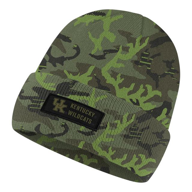 Jordan Brand Mens Nike Camo Michigan Wolverines Military Pack Cuffed Knit Hat Product Image