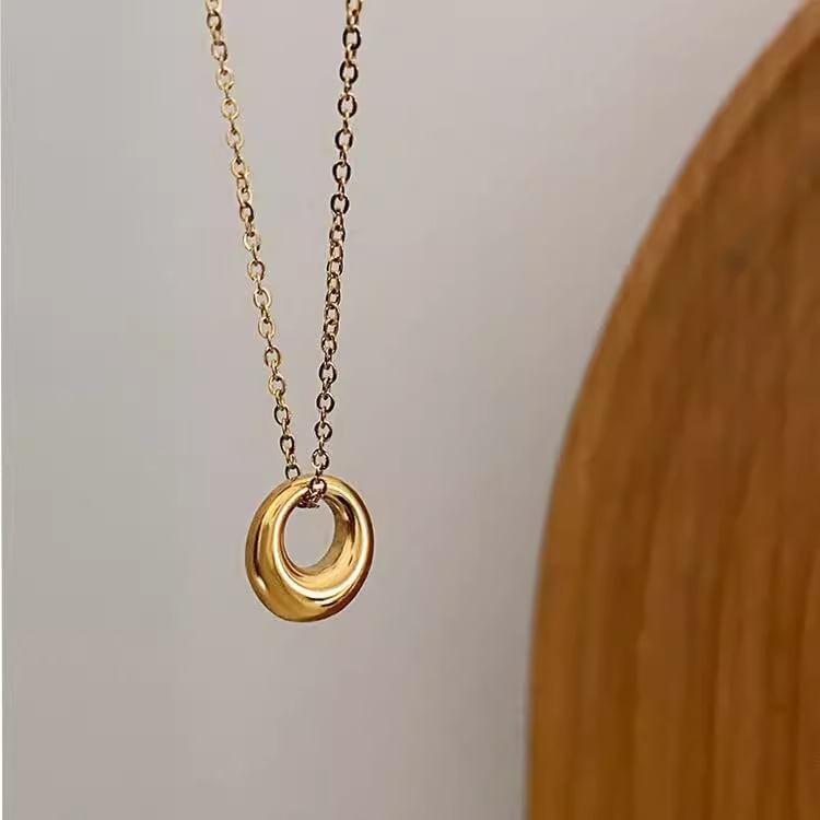 Hoop Pendant Alloy Necklace Product Image