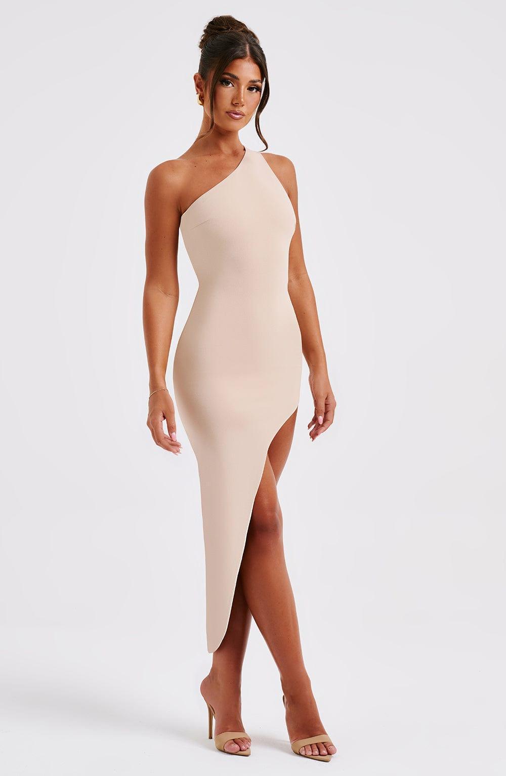 Saffira Midi Dress - Nude Product Image