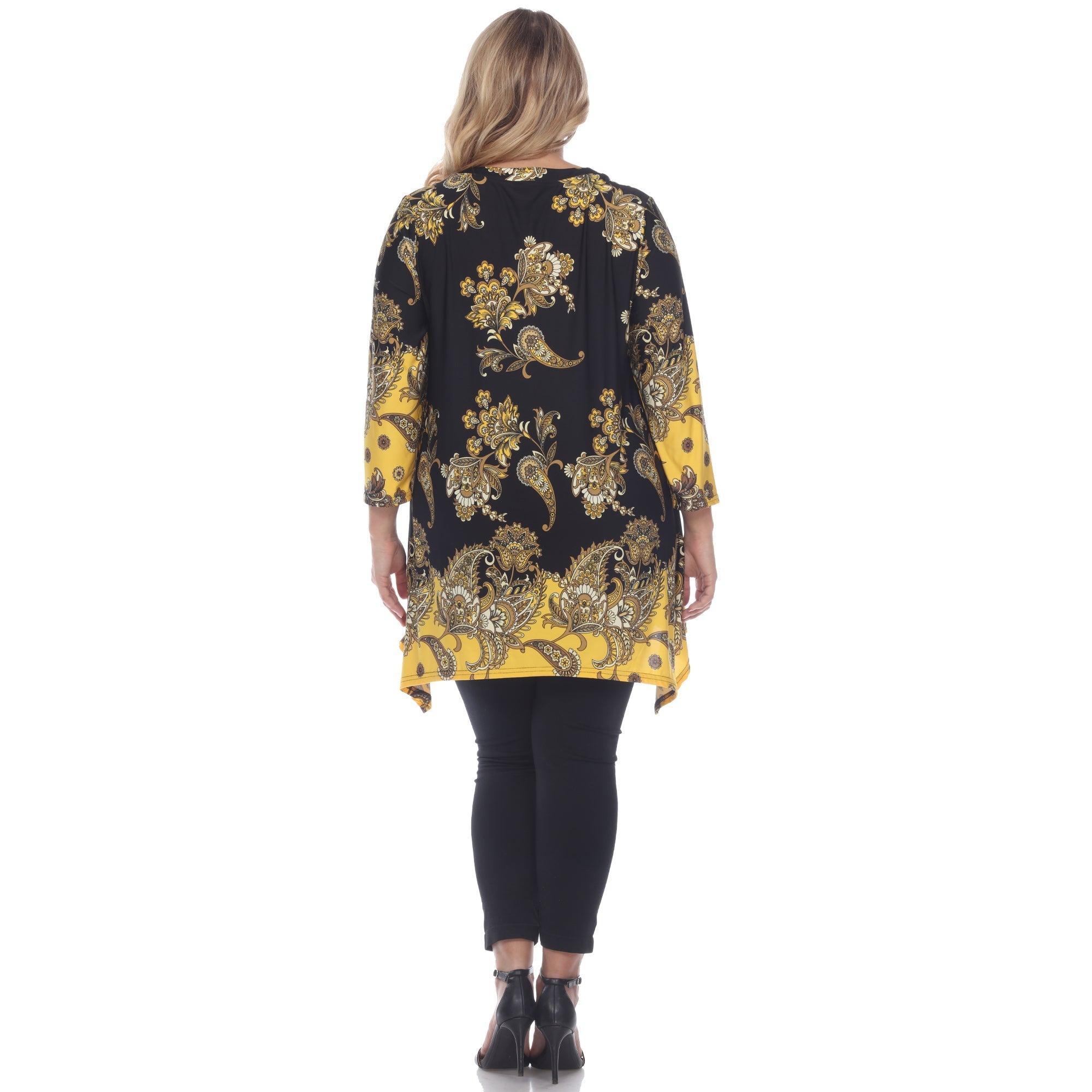 Floral Chain Printed Tunic Top with Pockets - Plus Product Image