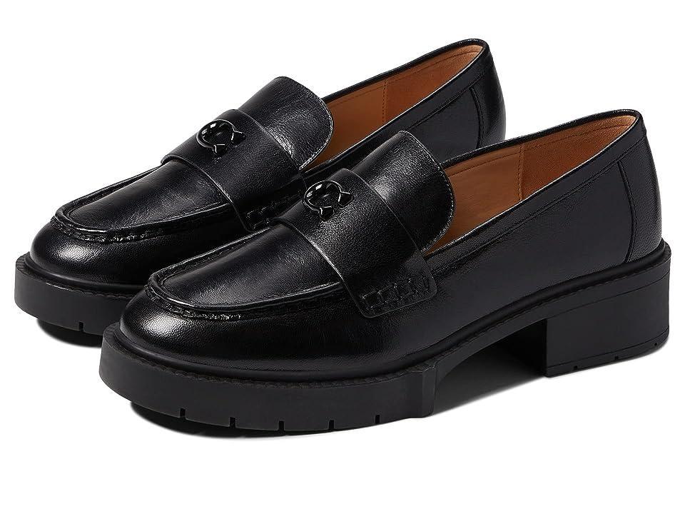 Womens Leah Leather Lug-Sole Loafers Product Image