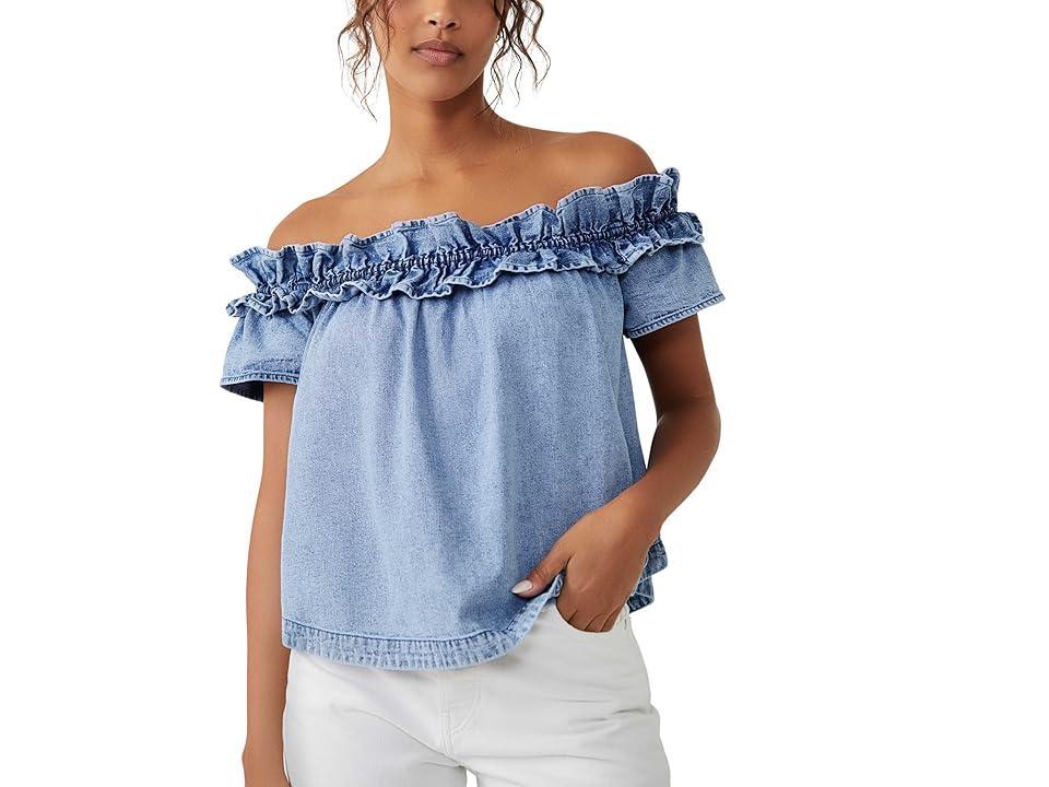 Free People Maxine Top (Bleach Out) Women's Clothing Product Image