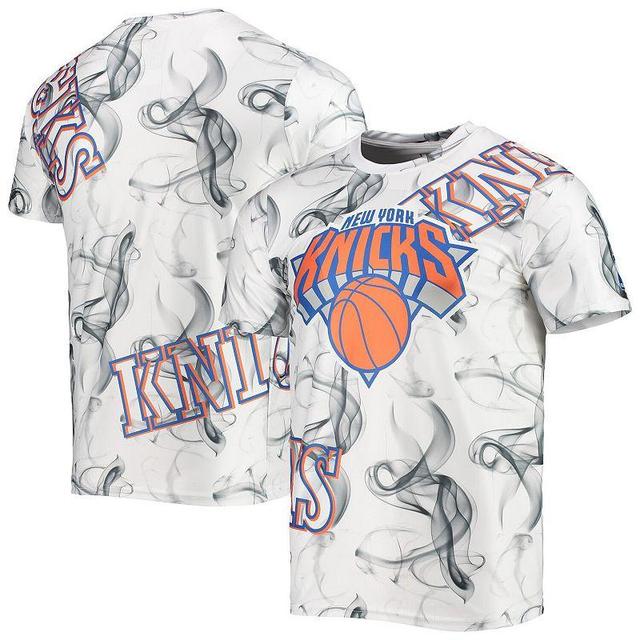 Mens FISLL /Black New York Knicks Asymmetric Bold Smoke T-Shirt Product Image