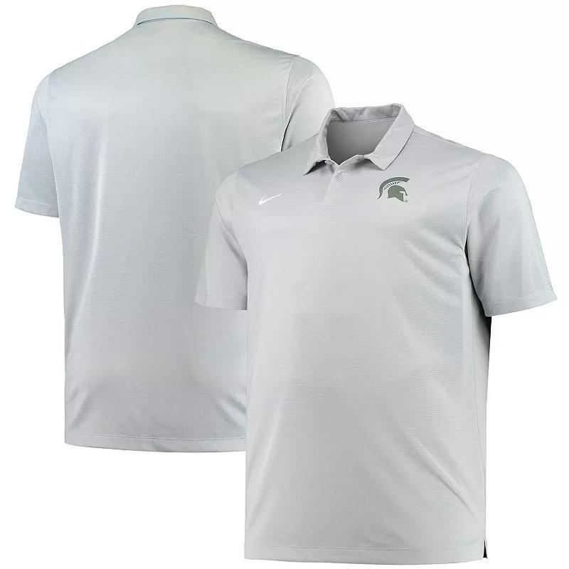 Mens Nike Heathered Gray Michigan State Spartans Big & Tall Performance Polo Product Image