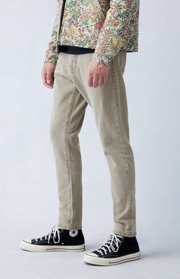 Men's Comfort Stretch Tan Slim Jeans 32W x 30L Product Image