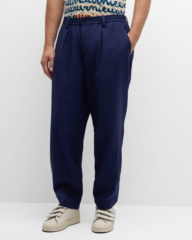 Men's Inverted-Pleat Wool Trousers Product Image