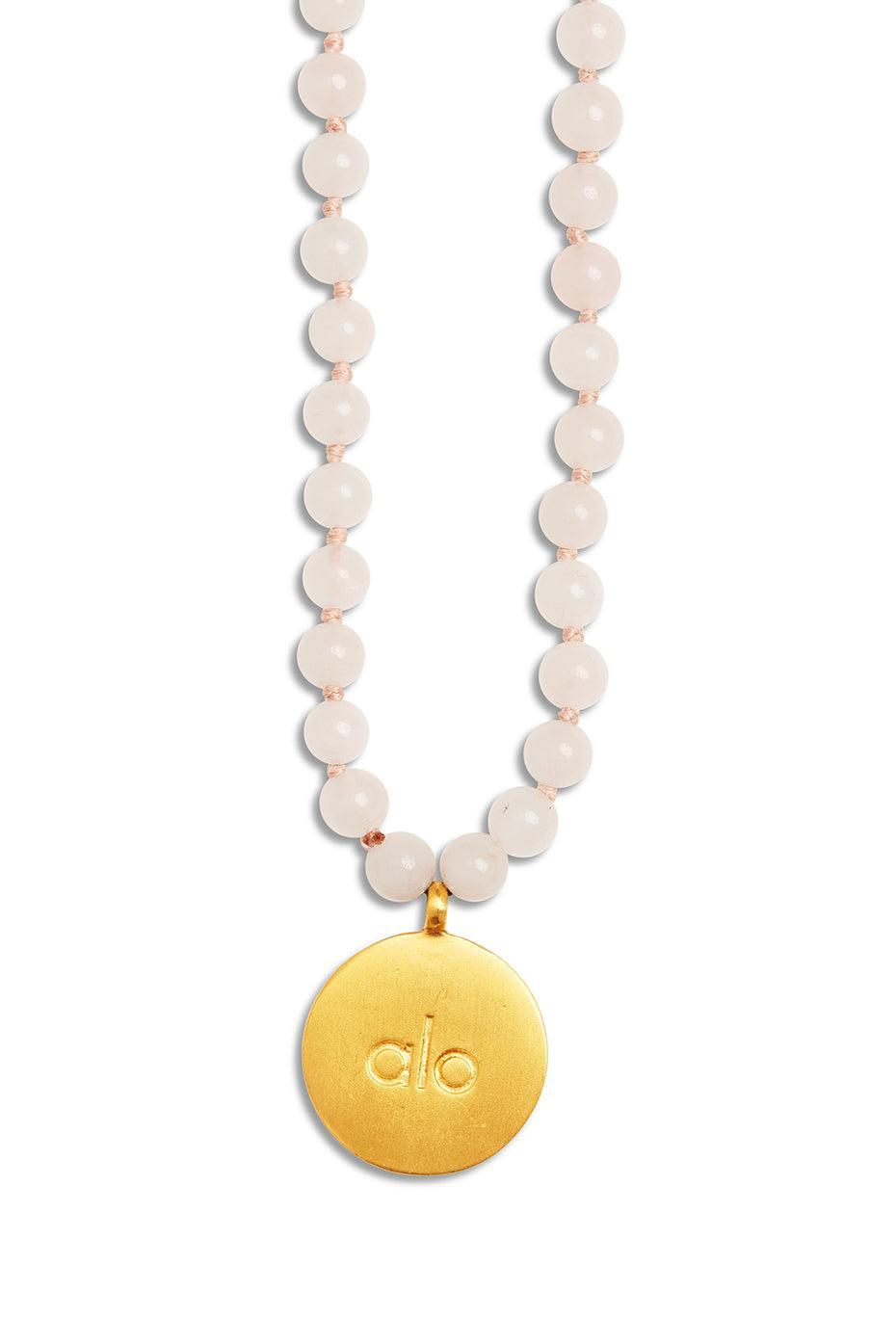 Rose Quartz Mala Necklace Female Product Image