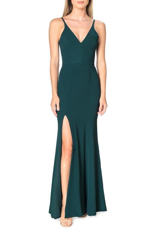 Dress the Population Iris Slit Crepe Gown Product Image