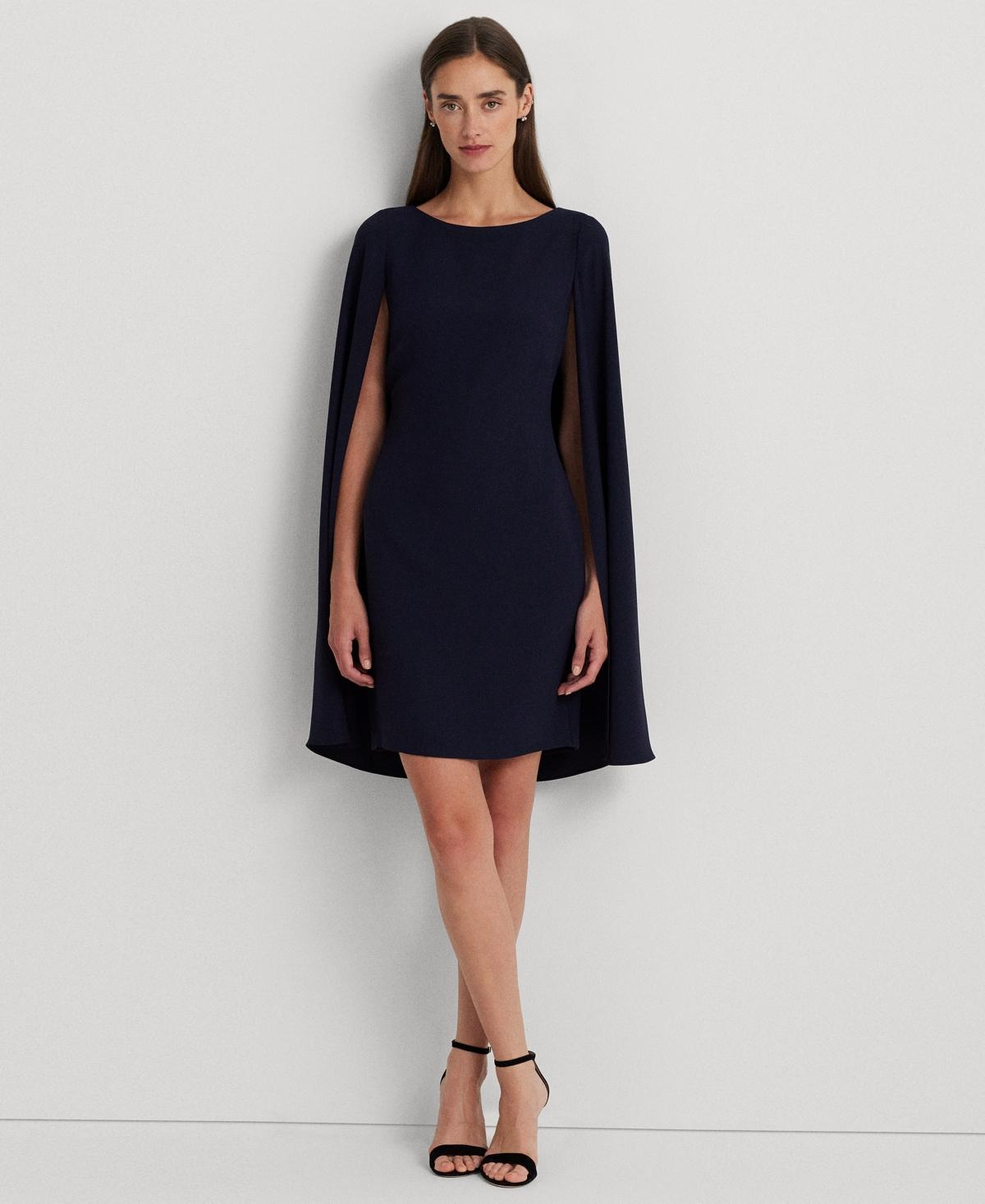 Lauren Ralph Lauren Cape Georgette Cocktail Dress Women's Dress Product Image