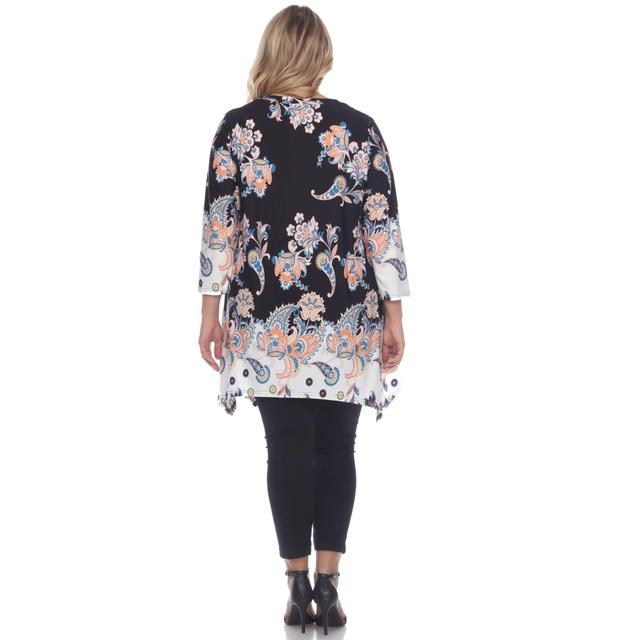 Paisley Scoop Neck Tunic Top with Pockets - Plus Product Image