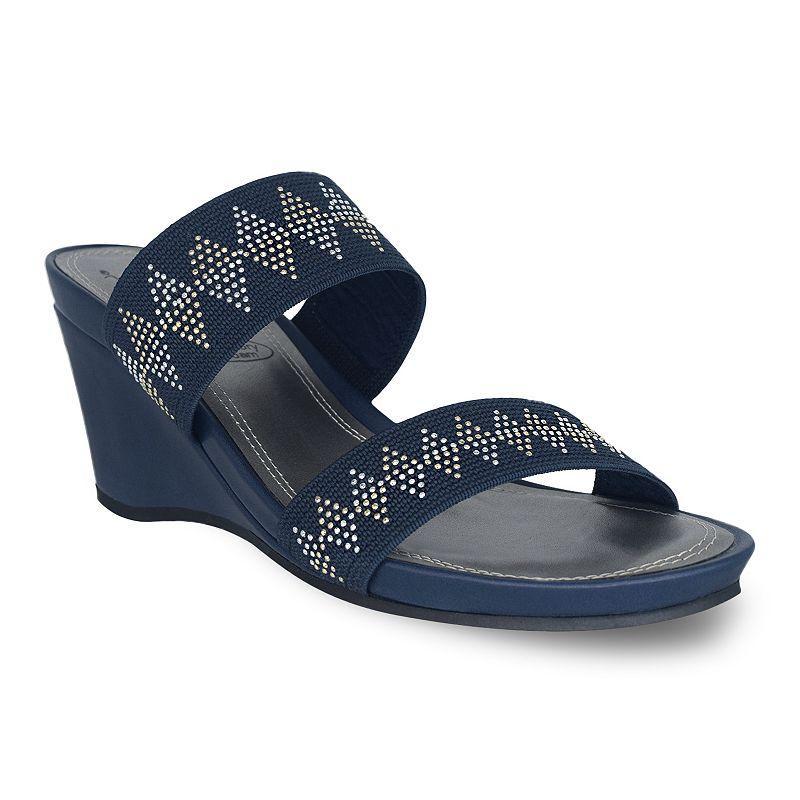 Impo Voice Womens Wedge Sandals Brt Blue Product Image