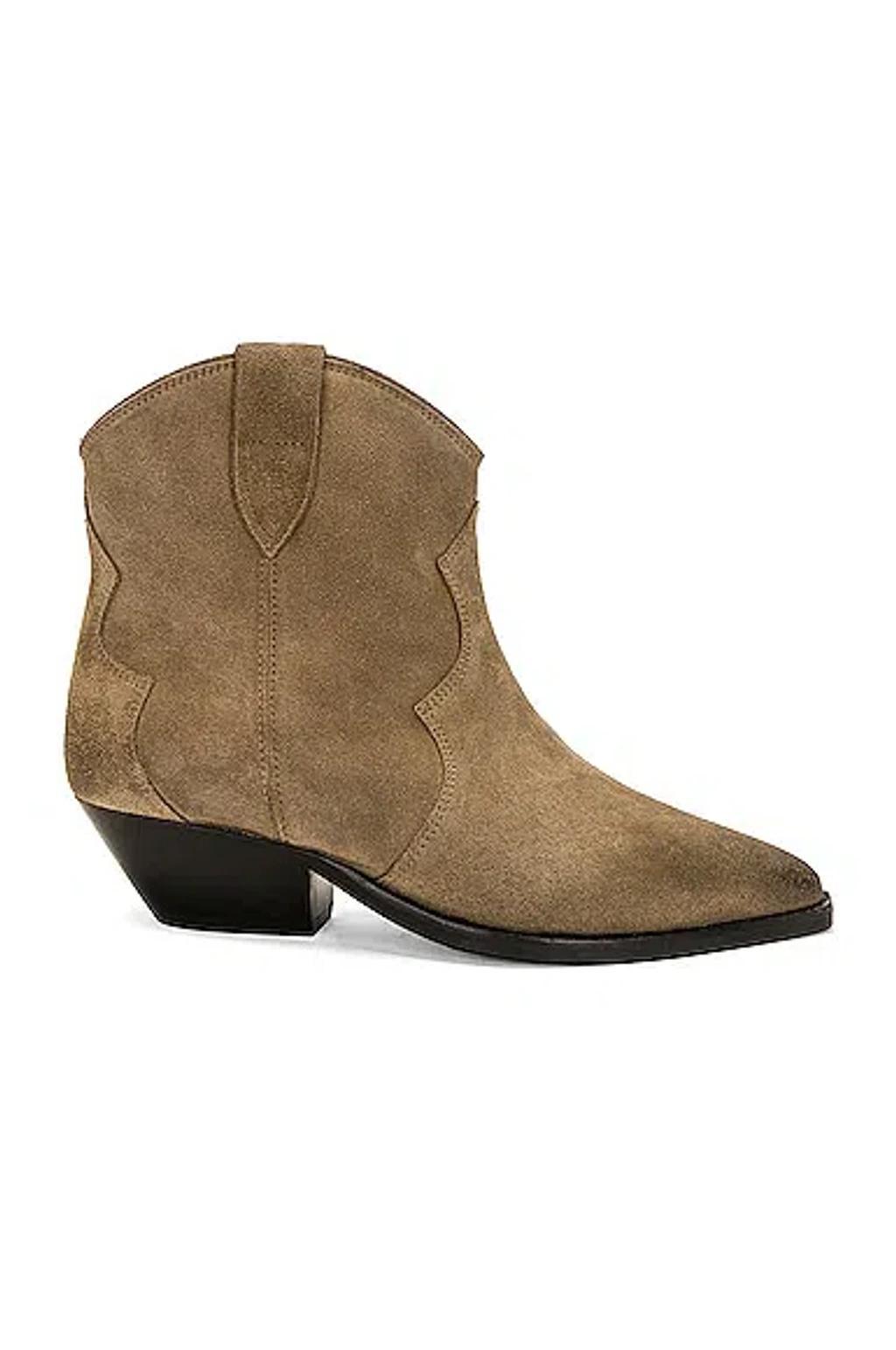 ISABEL MARANT Dewina Washed Iconic Boot In Turtledove Product Image