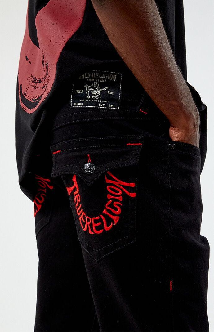 True Religion Men's Ricky Straight Embroidered Horseshoe Jeans Product Image