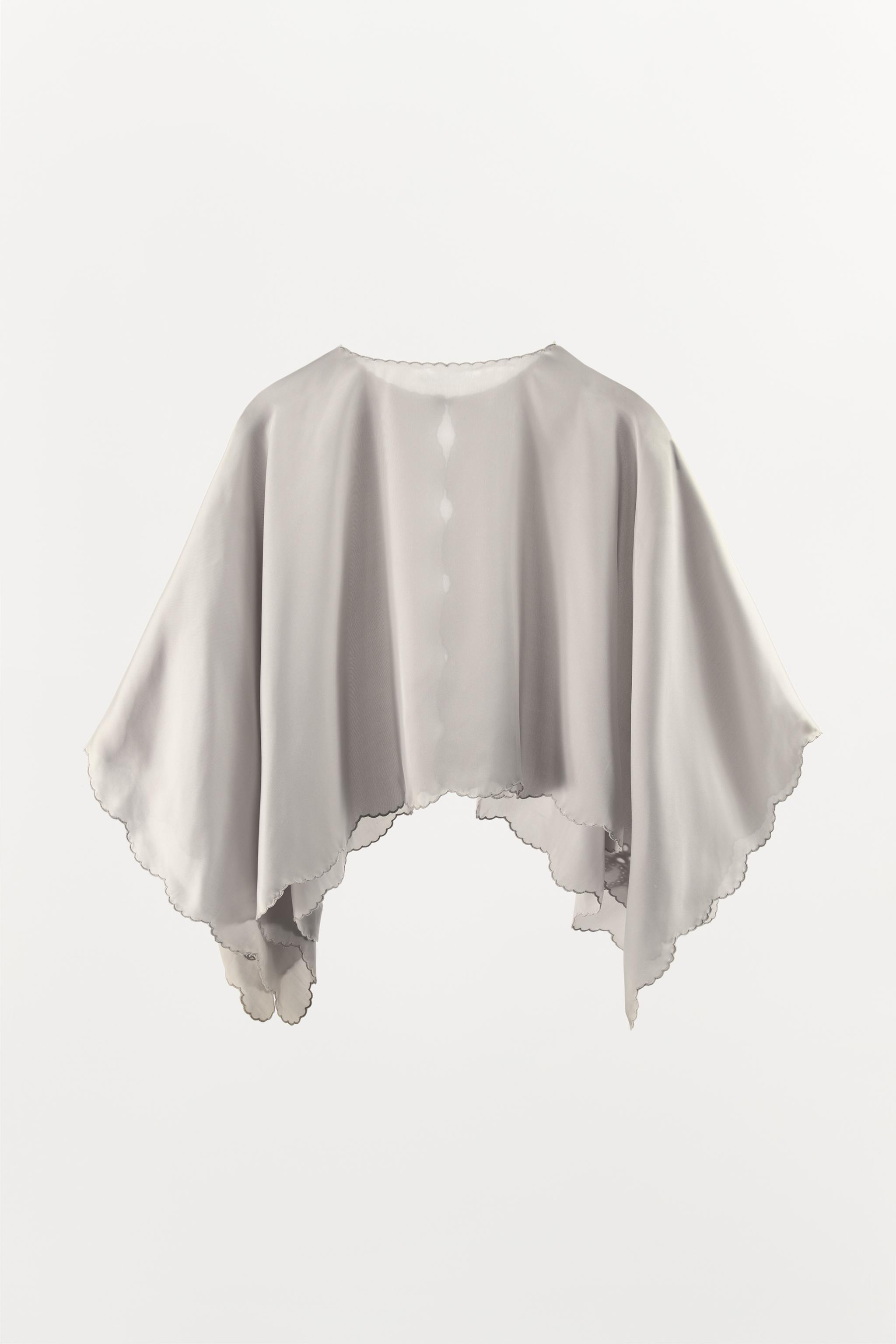 EMBROIDERED SATIN EFFECT CAPE Product Image