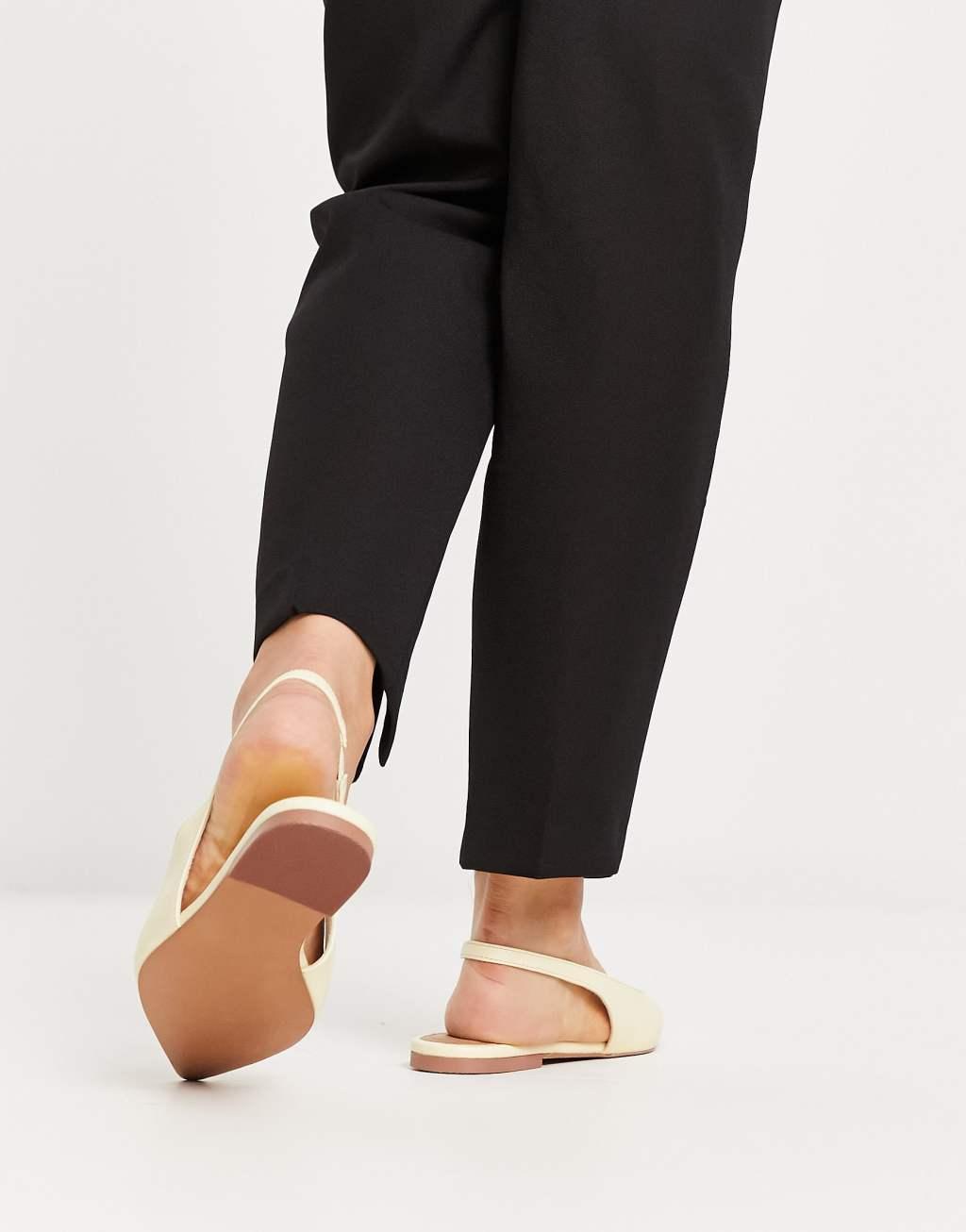 ASOS DESIGN Lala slingback ballet flats Product Image