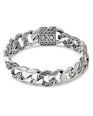 Mens Sterling Silver Curb Link Bracelet Product Image