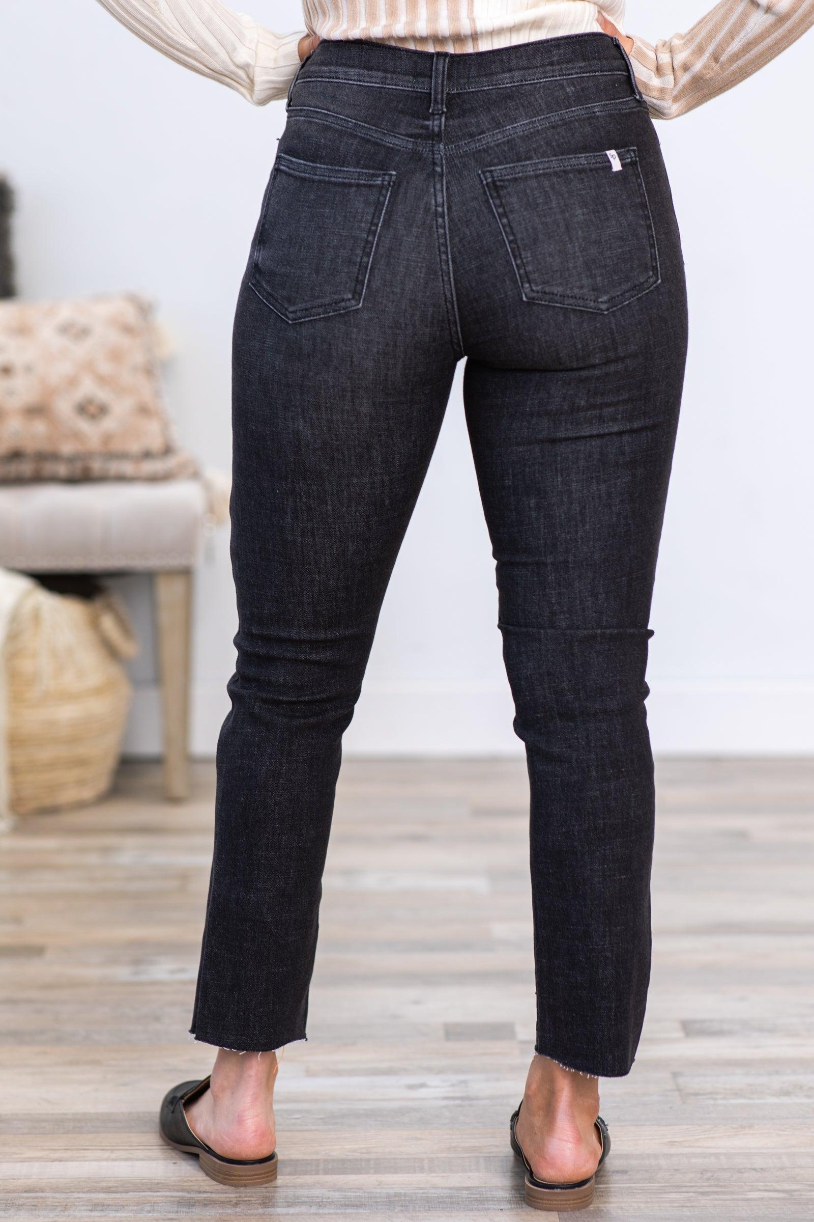 Sneak Peek Charcoal High Rise Slim Fit Jeans Product Image