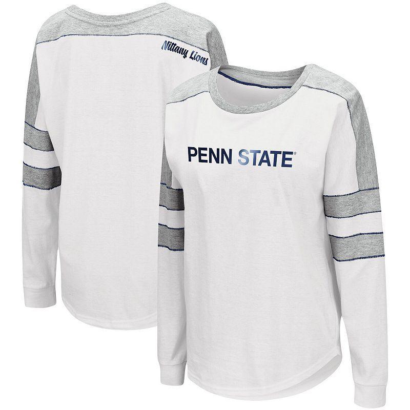 Womens Colosseum Penn State Nittany Lions Trey Dolman Long Sleeve T-Shirt Product Image