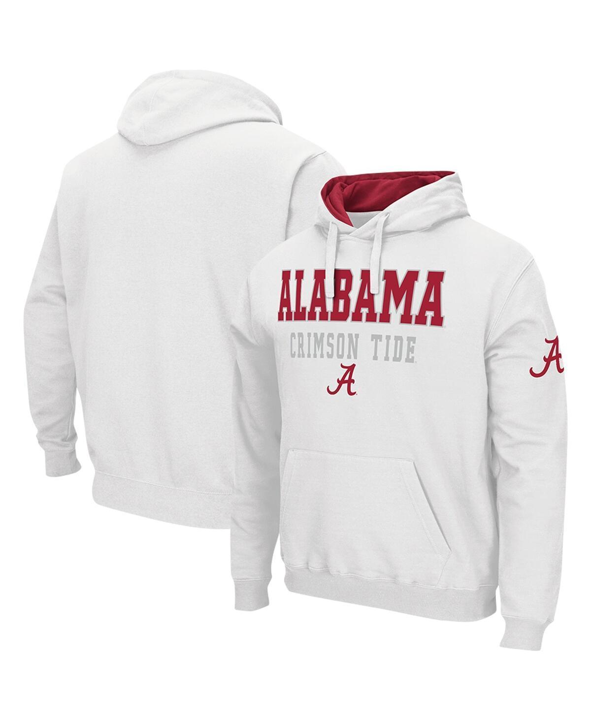 Mens Colosseum White Alabama Crimson Tide Sunrise Pullover Hoodie Product Image