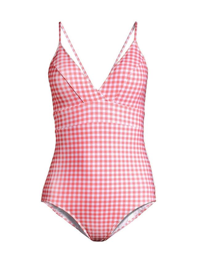 Womens Sconset Gingham One-Piece Swimsuit Product Image